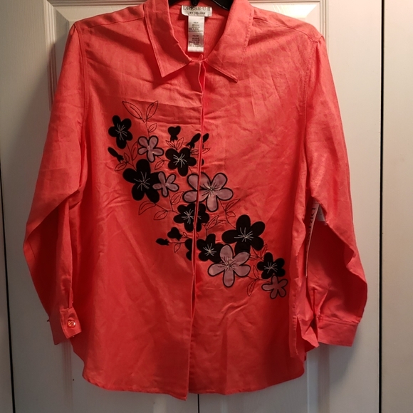 2X Pant suit, Dress U II, coral, NWT - Picture 1 of 5